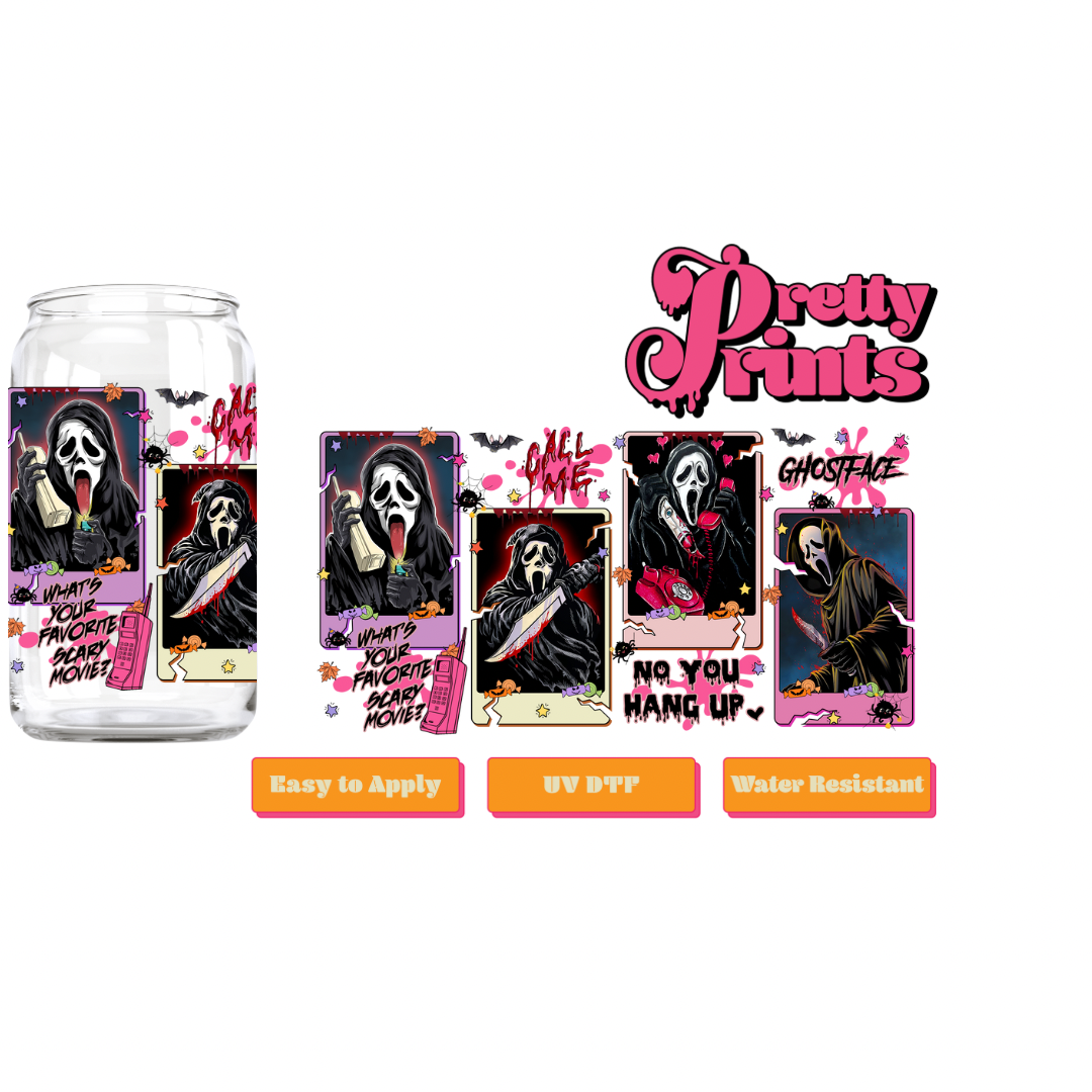 Scarymovie Ghost UVDTF Libbey Wrap 16oz