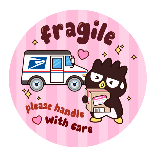 Penguin Fragile Shipping Labels